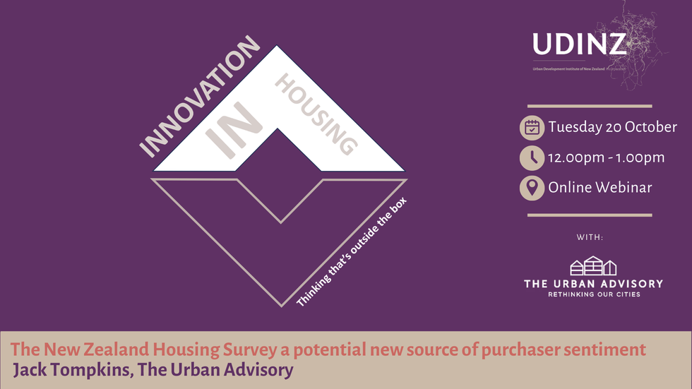 UDINZ Webinar: The New Zealand Housing Survey a potential new source of purchaser sentiment hero image